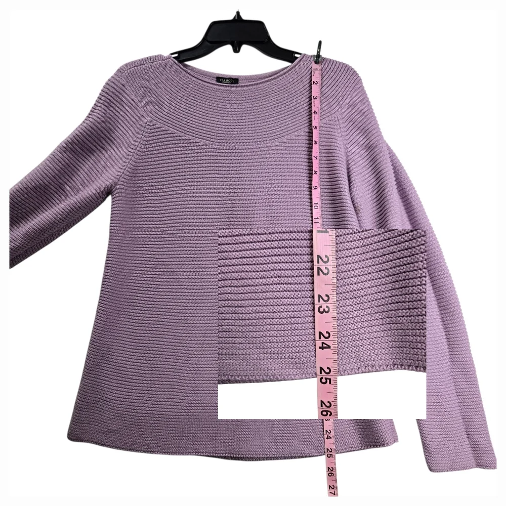 Talbots Lavender Purple Ribbed Knit Sweater‎